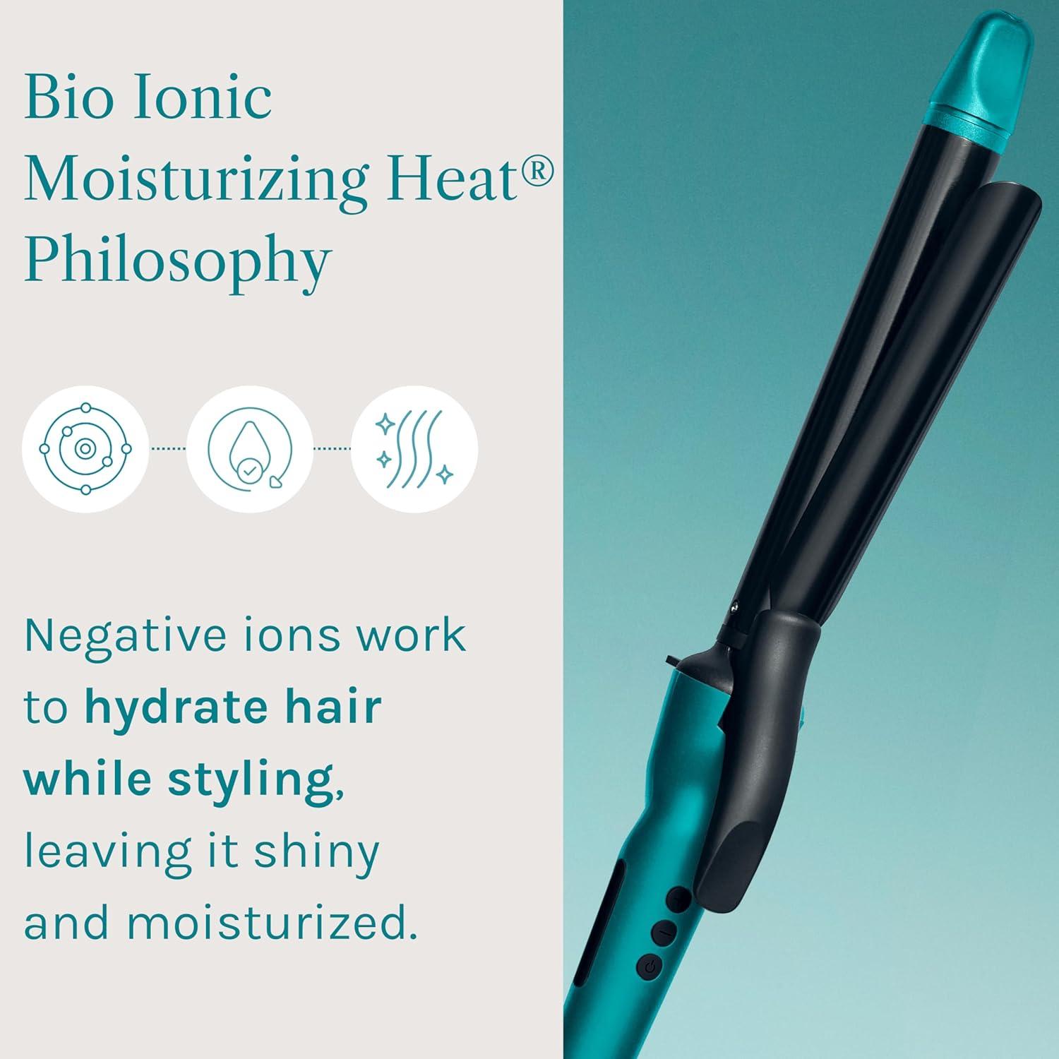 imageBio Ionic Long Barrel StylerCurling Iron with Moisture Heat Technology amp NanoIonic MX Verstatile Curling WandTeal Tides Limited Edition