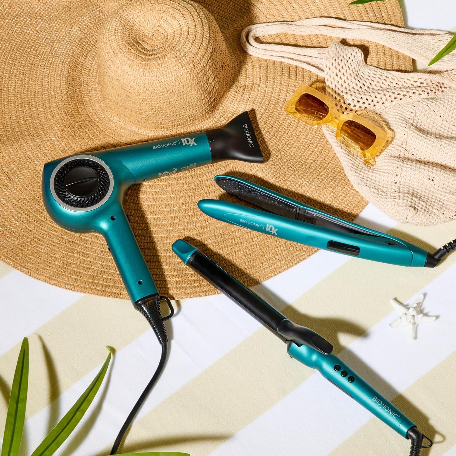 imageBio Ionic Long Barrel StylerCurling Iron with Moisture Heat Technology amp NanoIonic MX Verstatile Curling WandTeal Tides Limited Edition