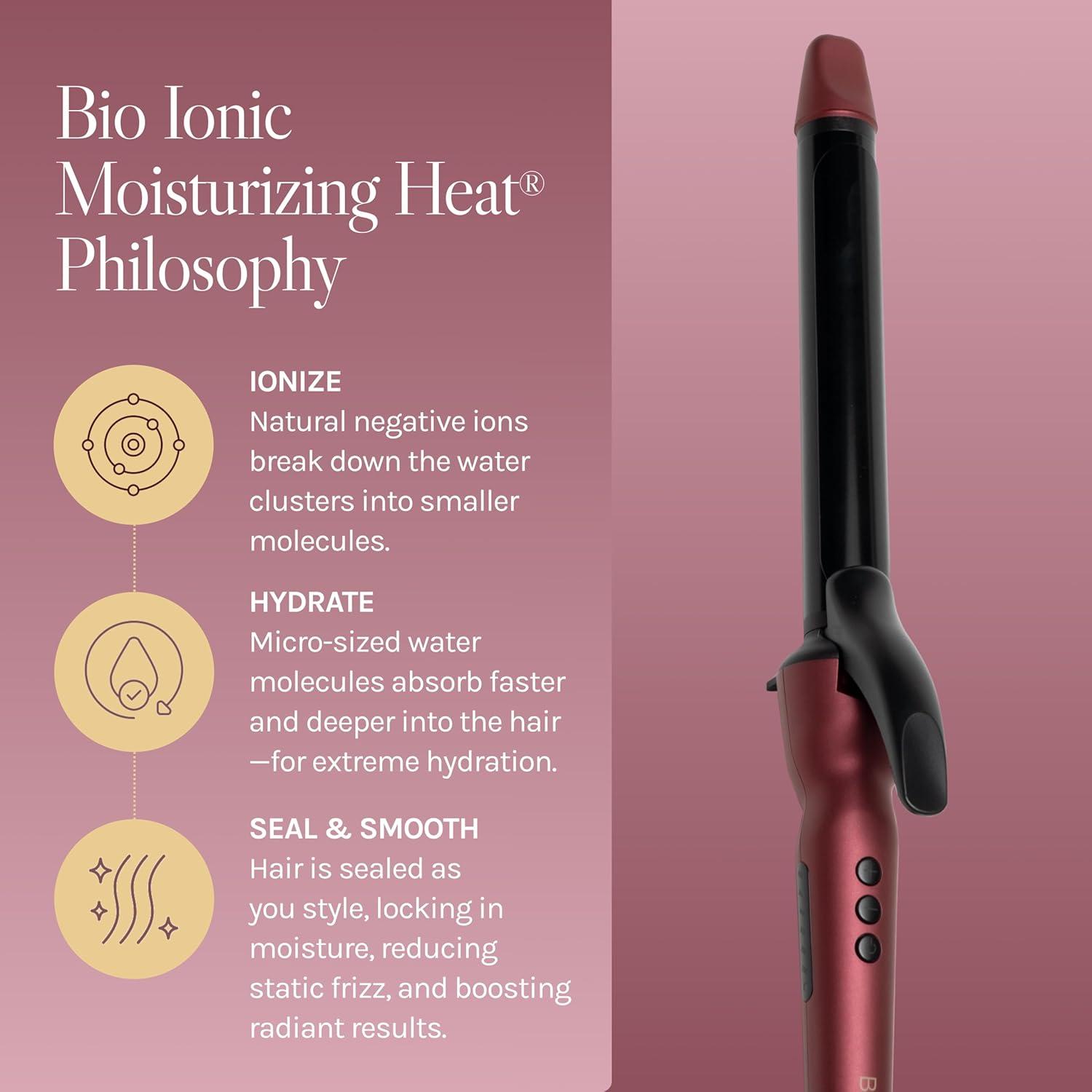 imageBio Ionic Long Barrel StylerCurling Iron with Moisture Heat Technology amp NanoIonic MX Verstatile Curling WandVelvet Rouge Limited Edition
