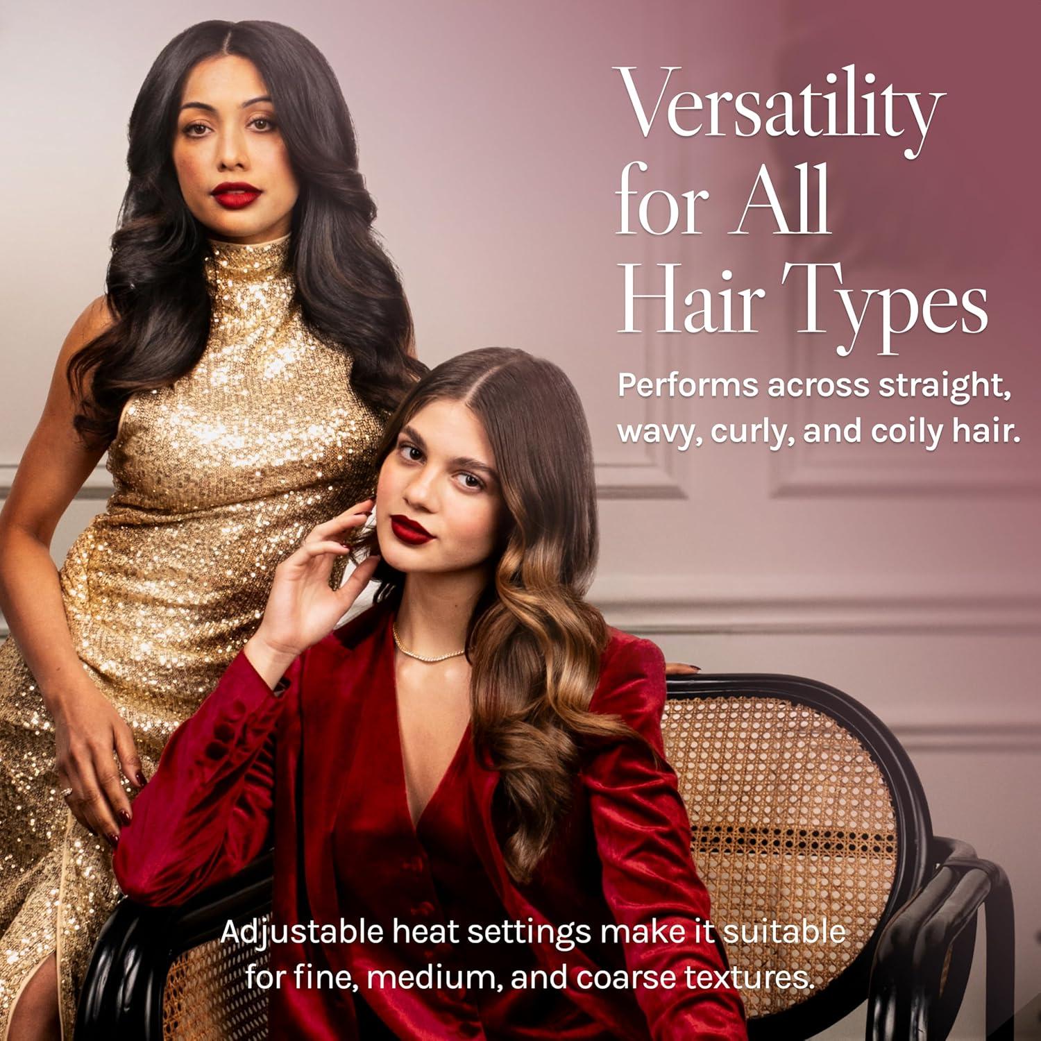 imageBio Ionic Long Barrel StylerCurling Iron with Moisture Heat Technology amp NanoIonic MX Verstatile Curling WandVelvet Rouge Limited Edition