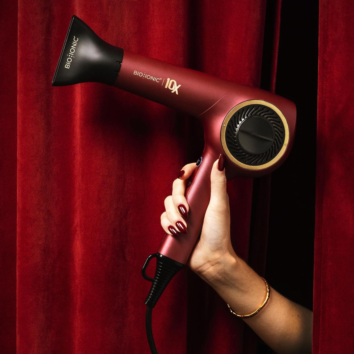 imageBio Ionic 10X Ultralight Speed Hair Dryer Blow Dryer with Adjustable Heat amp Speed Memory Function Professional Hair Styling Tool for Fast FrizzFree HairstylesVelvet Rouge Limited Edition