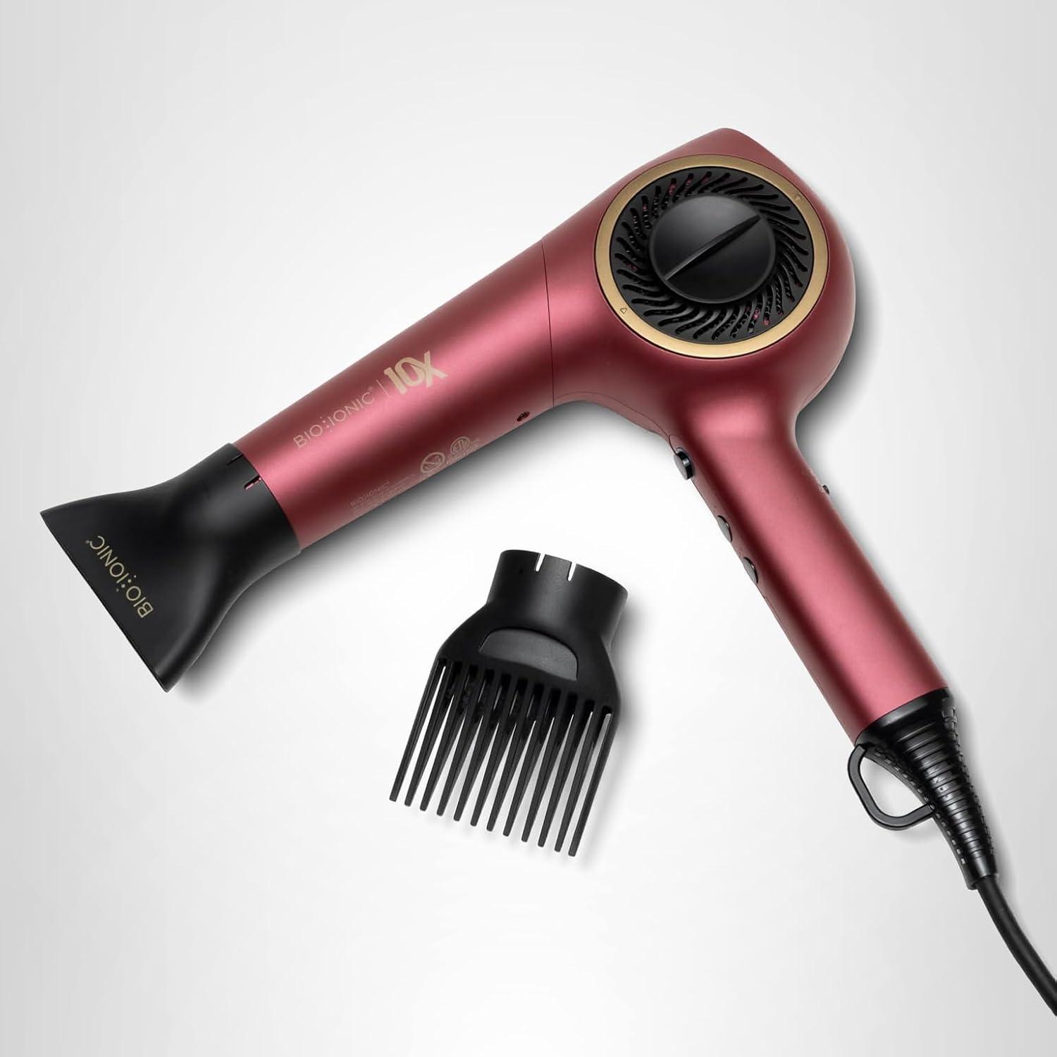 imageBio Ionic 10X Ultralight Speed Hair Dryer Blow Dryer with Adjustable Heat amp Speed Memory Function Professional Hair Styling Tool for Fast FrizzFree HairstylesVelvet Rouge Limited Edition