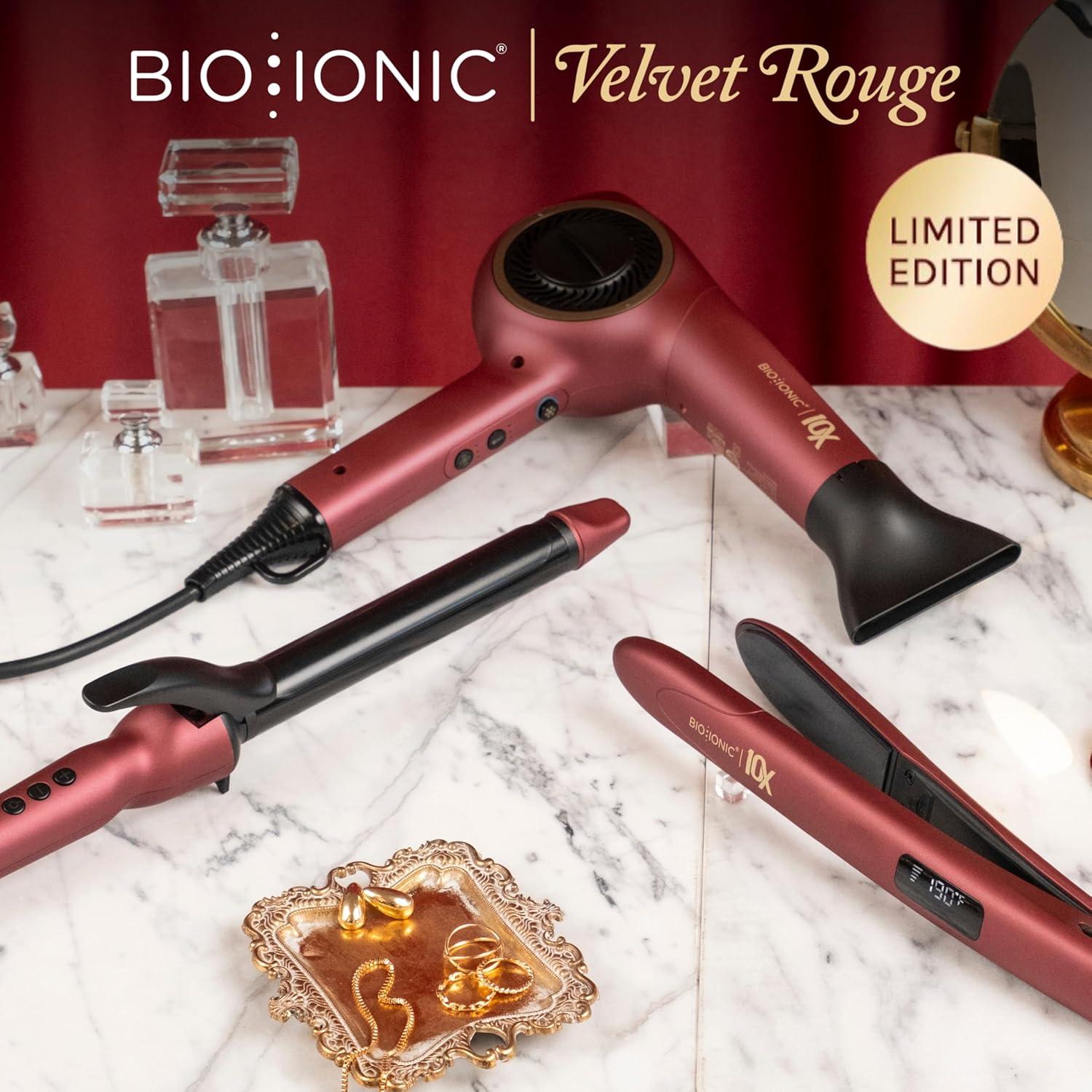imageBio Ionic 10X Ultralight Speed Hair Dryer Blow Dryer with Adjustable Heat amp Speed Memory Function Professional Hair Styling Tool for Fast FrizzFree HairstylesVelvet Rouge Limited Edition