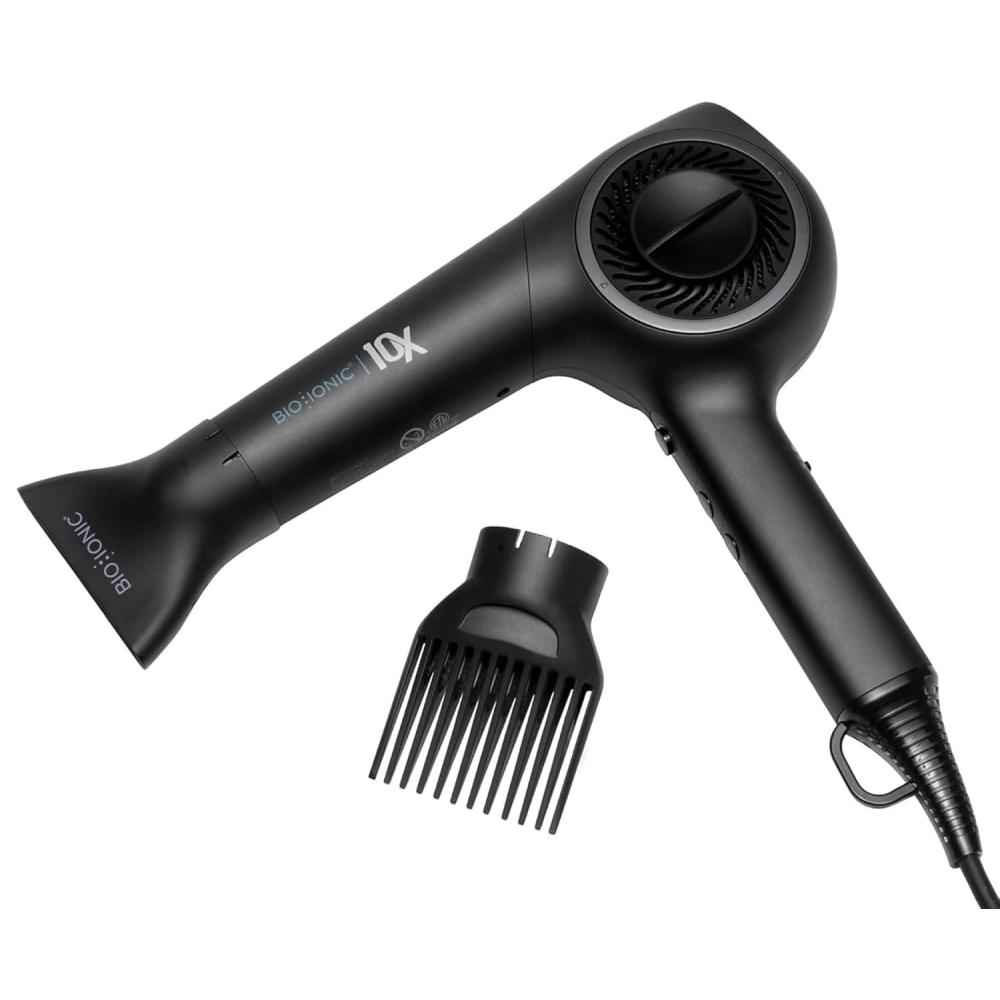 imageBio Ionic 10X Ultralight Speed Hair Dryer Blow Dryer with Adjustable Heat amp Speed Memory Function Professional Hair Styling Tool for Fast FrizzFree HairstylesBlack