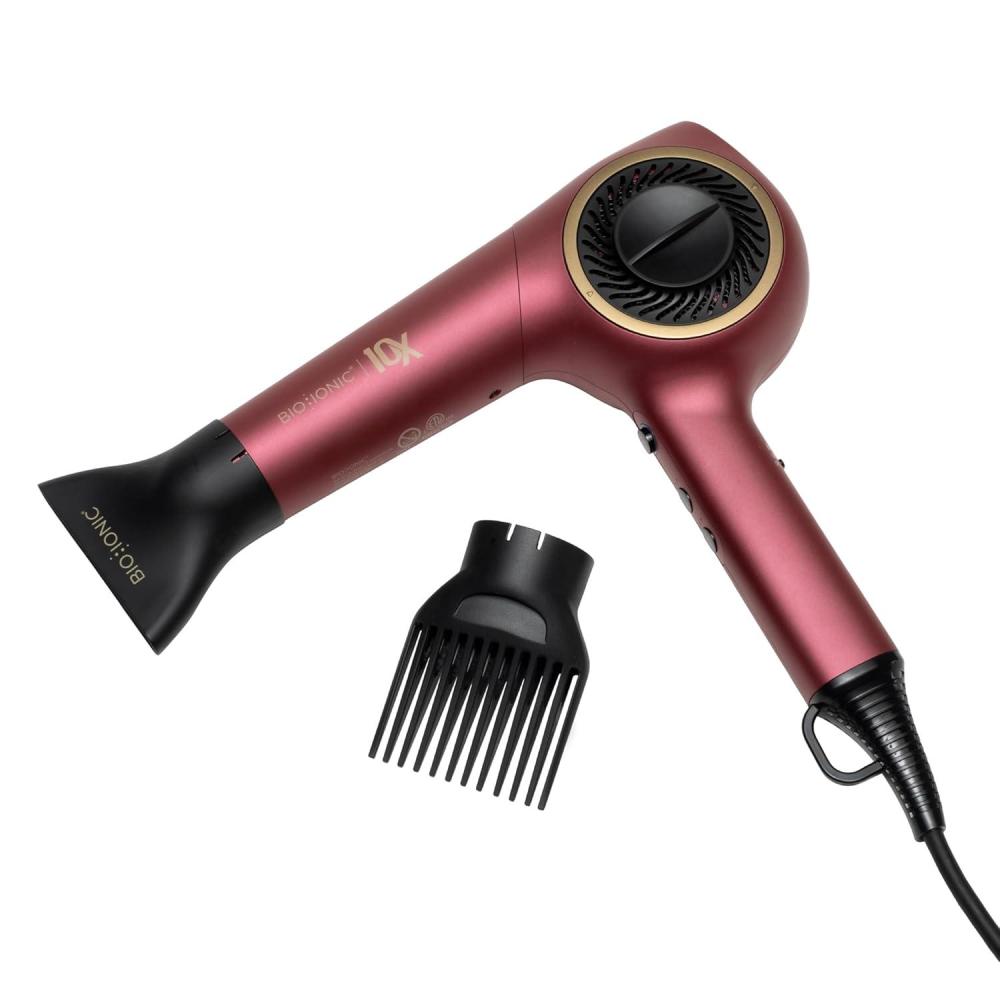 imageBio Ionic 10X Ultralight Speed Hair Dryer Blow Dryer with Adjustable Heat amp Speed Memory Function Professional Hair Styling Tool for Fast FrizzFree HairstylesVelvet Rouge Limited Edition