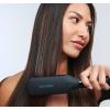 BIO Ionic Onepass Styling Flat Iron with NanoIonic & Moisturizing Heat Technology, Hydrated and Frizz-Free Hair, Ceramic Hair Straightener with Silicone Strip for Gentle OnePass Styling(Black)