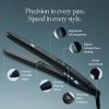 Bio Ionic 10X Styling Iron, Hair Straightener with 1″ Sonic Vibrating Plates, Flat Iron with Ion Generating Mineral Complex, Versatile Styler for Wavy & Straight Hairstyles(Black)