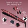Bio Ionic 10X Styling Iron, Hair Straightener with 1″ Sonic Vibrating Plates, Flat Iron with Ion Generating Mineral Complex, Versatile Styler for Wavy & Straight Hairstyles(Velvet Rouge Limited Edition)