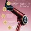 Bio Ionic 10X Ultralight Speed Hair Dryer, Blow Dryer with Adjustable Heat & Speed, Memory Function, Professional Hair Styling Tool for Fast, Frizz-Free Hairstyles(Velvet Rouge Limited Edition)