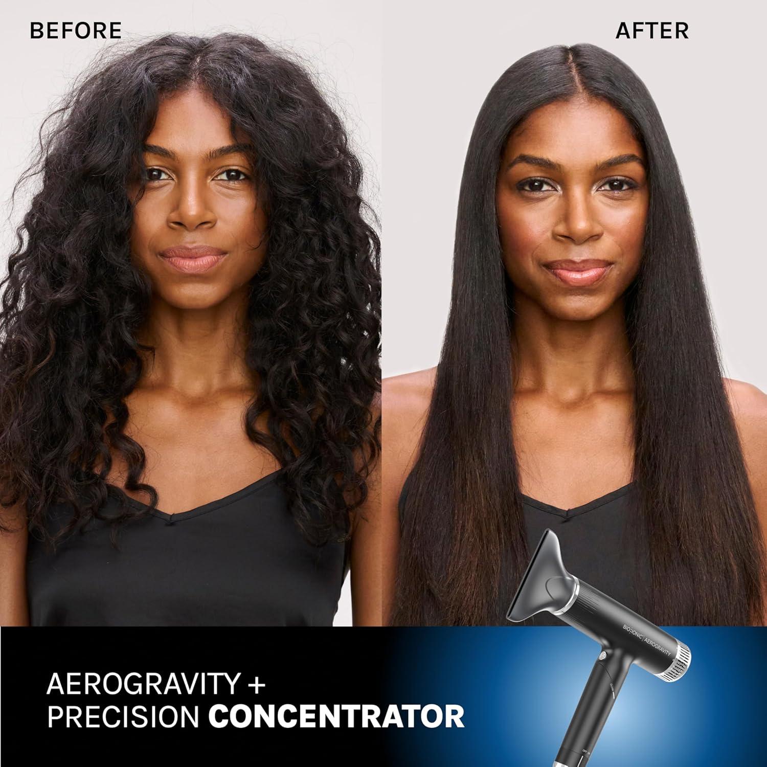 imageBio Ionic AeroGravity Featherlight Hair Dryer Foldable Handle Reduces Frizz amp Static Compact UltraLightweight Blow Dryer Dual Voltage Includes Diffuser amp Concentrator Nozzle Travel Essentials